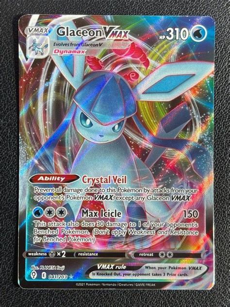 Glaceon Vmax Ultra Rare Pok Mon Evolving Skies Acheter Sur