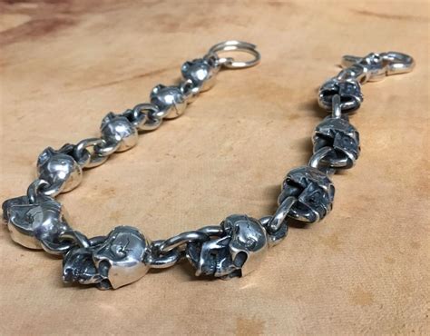 Skull Wallet chain | Skull wallet, Wallet chain, Silver bracelet