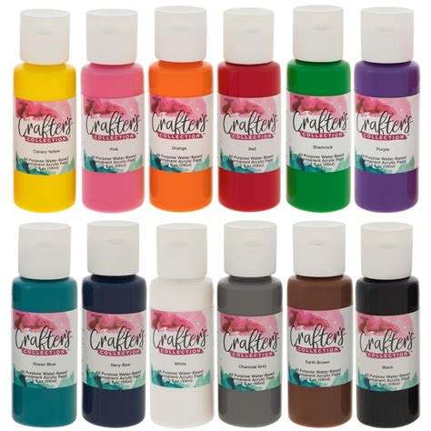 Crafter S Collection Acrylic Paint 12 Piece Set Hobby Lobby 2262194