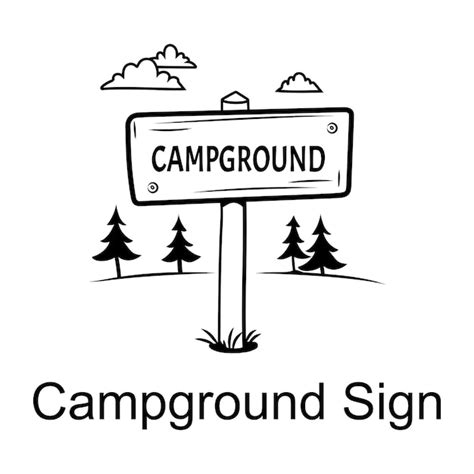 premium vector  sign   camp sign