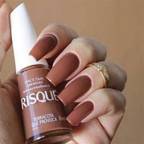 Esmalte Risqu Nude Cremoso Terracota Que Provoca Hipoalerg Nico Ml