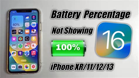 Battery Percentage Not Showing In Ios 16 Iphone Xr111213 Iphone Battery Percentage Not