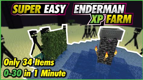 Minecraft Enderman Farm 1 Hit Easy Safe Fast Xp Chapman Chapman Shop