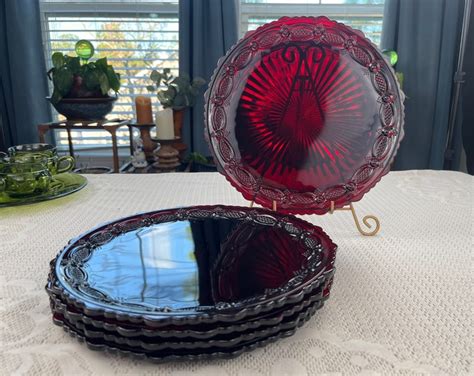 Avon Ruby Red Cape Cod Dishes Priced Individually Great Color