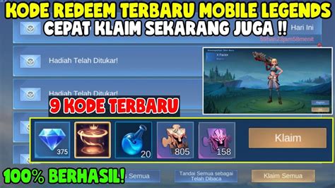 BURUAN REDEEM 9 KODE REDEEM ML TERBARU KODE REDEEM MOBILE LEGENDS KODE