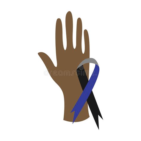 Black Lives Matter Human Hands Symbol Of Support For Law Enforcement