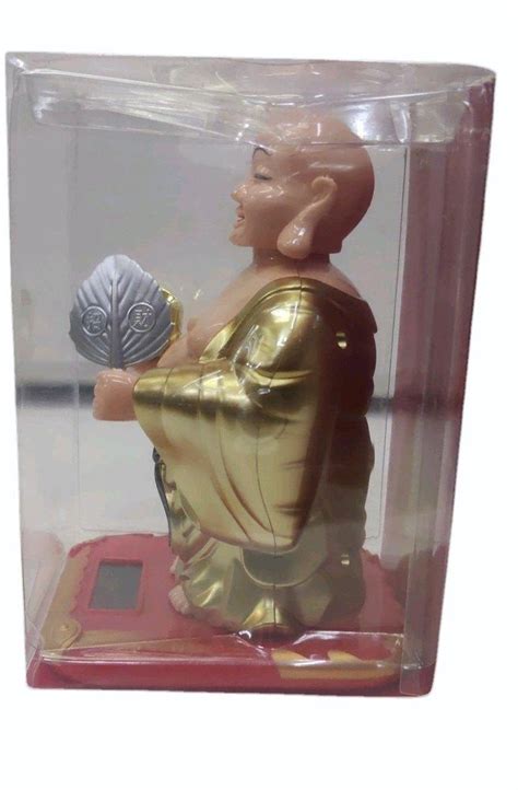 Polished Polyresin Solar Laughing Buddha Statue For Decoration At Rs