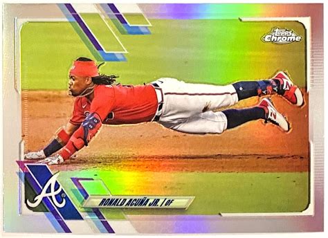 Ronald Acuna Jr Topps Chrome Atlanta Braves Baseball Refractor