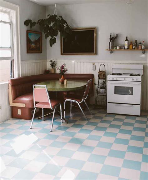 Linoleum Tiles Checkerboard