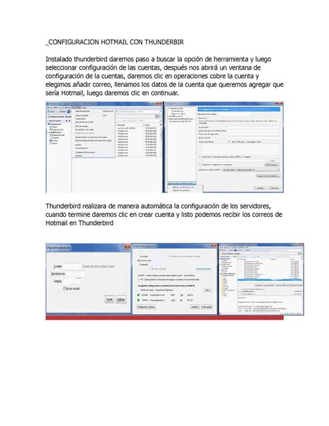 Calam O Configuracion Hotmail Con Thunderbird