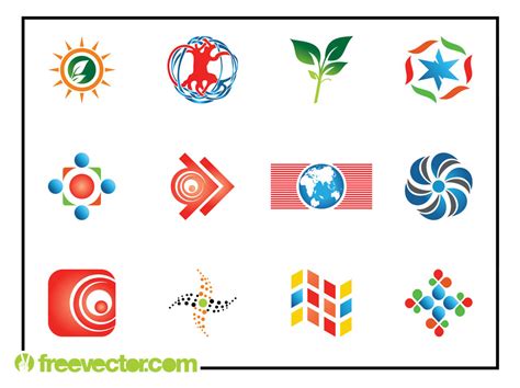 Abstract Logo Set Vector Art & Graphics | freevector.com