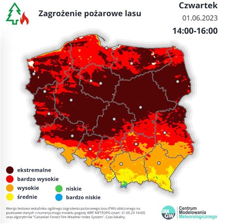 IMGW ostrzega przed ekstremalnym ryzykiem pożaru w lasach Warmińsko