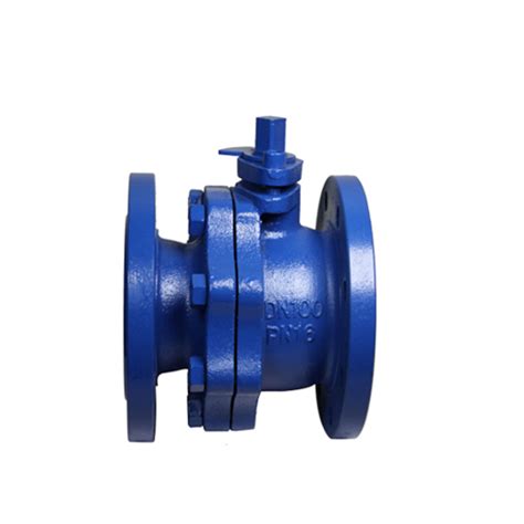 DIN ANSI JIS API Pn16 Cast Iron Flanged End Floating Ball Valve Foot