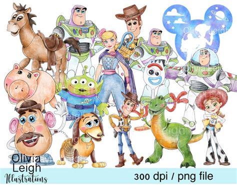 Toy Story Cute Clipart Set Png Files Digital Download Etsy Canada