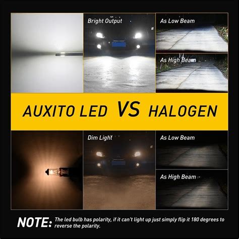 Auxito H Super White K Canbus Kit Led Headlight Bulbs High Low