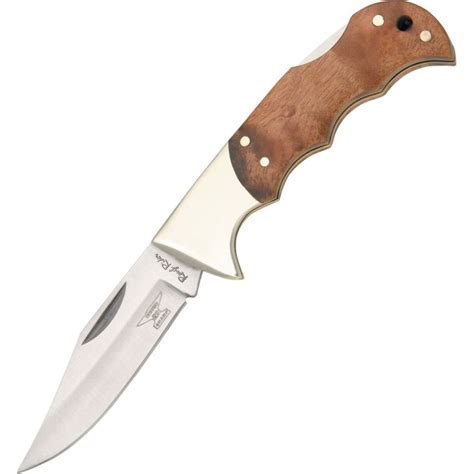 Rough Rider 518 Finger Grooved Lockback Folding Pocket Knife With Light