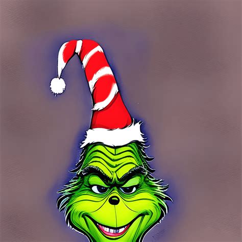 The Grinch Kawaii Chibi Cartoon Painting Creative Fabrica