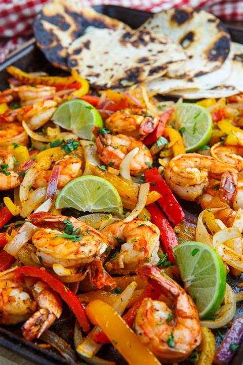 Sheet Pan Shrimp Fajitas - Closet Cooking