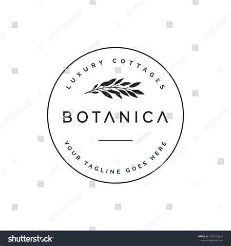 Botanica Logo With Concept Nature Leaves Classics Circular