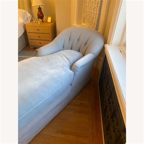 Brunschwig Fils Saratoga Powder Blue Chaise Lounge Aptdeco