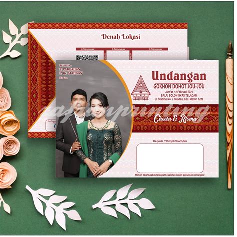 Jual Undangan Pernikahan Adat Batak Cantik Mewah Dan Elegan Shopee