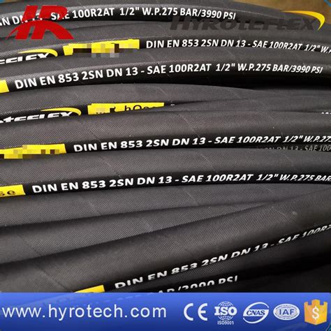 Pressure Oil Resistant Hydraulic Rubber Hose DIN En 853 2sn High