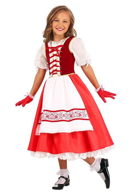 Premium Red Riding Hood Costume For Girls