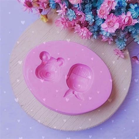 Molde Forma de Silicone Escudo Masha e Urso Cód 151 Elo7