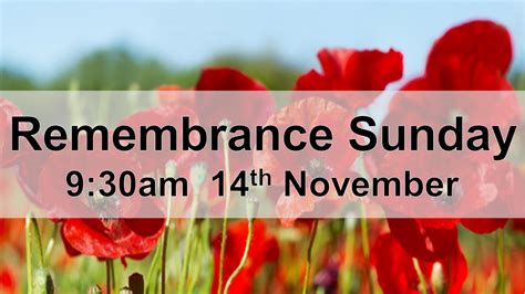 Remembrance Sunday Service Starts 9 30am St Catherine S