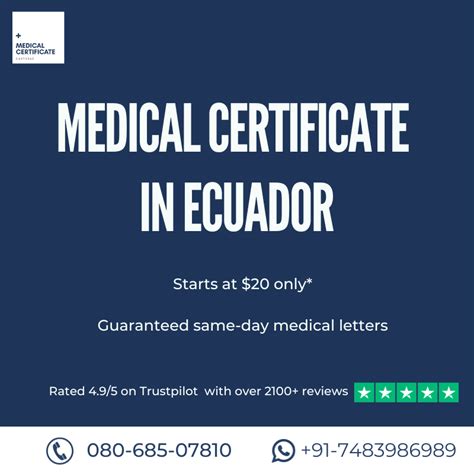 Online Medical Certificate In Ecuador Medical Certificates From