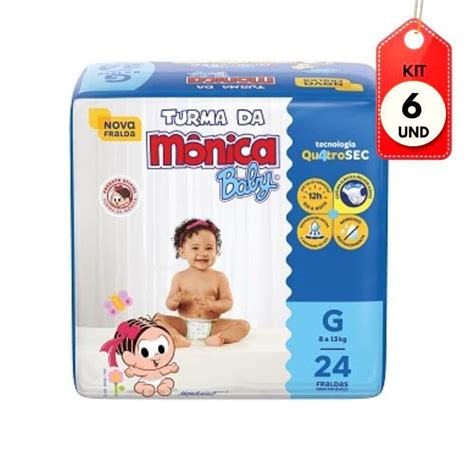 Fralda Turma Da Monica Jumbo Kit G Pontofrio