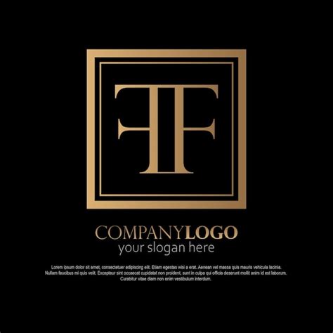 Premium Vector Ff Monogram Logo Elegant Gold