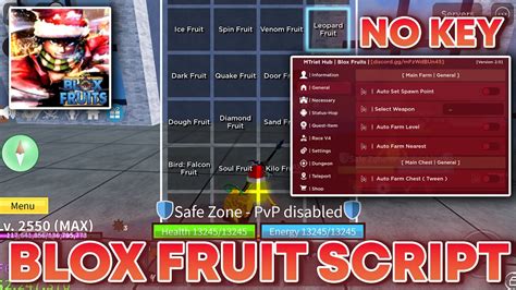 Script Blox Fruit Mobile No Key Rain Fruit Auto Farm Auto Chest