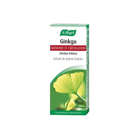 Ginkgo Extrait De Plante Fraiche 50ml A Vogel