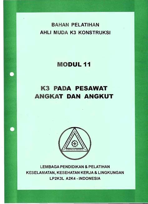 Modul 11 K3 Pada Pesawat Angkat Dan Angkut LEMBAGA PENDIDIKAN