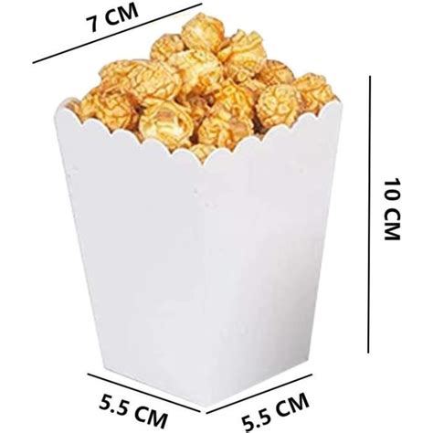 Bo Tes De Pop Corn Blanc Pi Ces Petite Conteneur De Pop Corn En