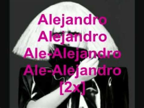 Lady Gaga Alejandro Lyrics Youtube