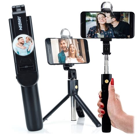 KIJEK DO SELFIE TRIPOD STATYW PILOT BLUETOOTH LED Sklep Opinie Cena