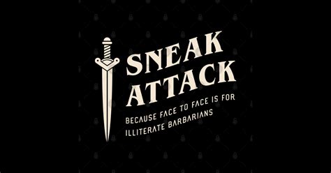 Rogue Sneak Attack Funny Tabletop RPG - Rogue - Sticker | TeePublic