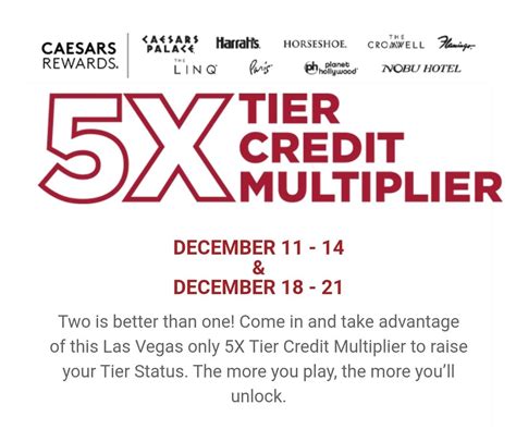 Caesars 5x Tier Credits 2024 List Faythe Lynnell