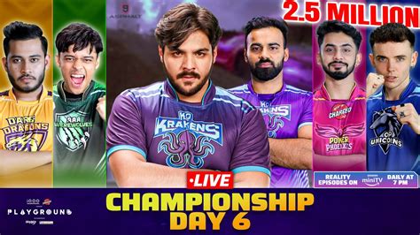 Playground 2 Championship Day 6 Live Ft Ashish Carryminati Triggered Insaan Harsh And Scoutop