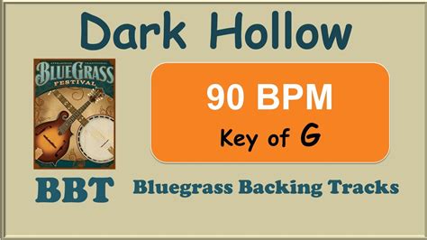 Dark Hollow 90 Bpm Bluegrass Backing Track In G Youtube