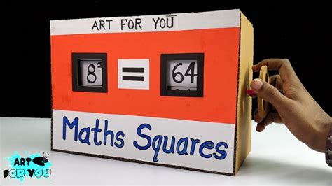 Diy Maths Squares Machine Maths Working Model Easy Maths Project For Exhibition Maths