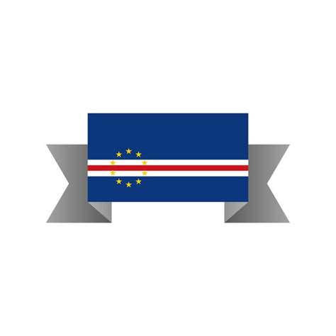 Ilustración de la plantilla de la bandera de cabo verde Vector Premium