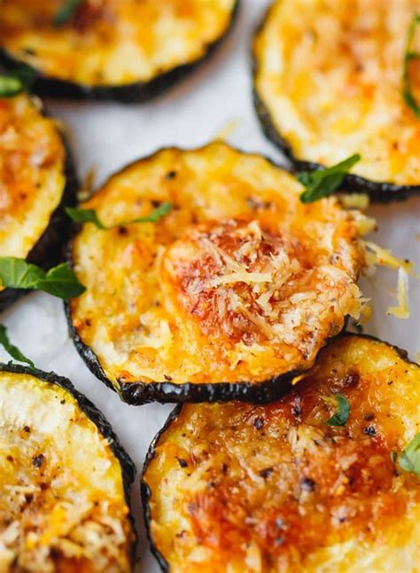 Low Carb Keto Friendly Parmesan Baked Zucchini Chips Easy To Make