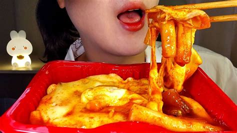 ASMR 신전치즈떡볶이 먹고 냥이 간식주기 cheese tteokbokki catvideo YouTube