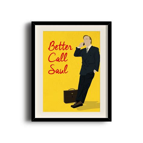 Better Call Saul Saul Goodman Minimalist Print Poster Better Etsy