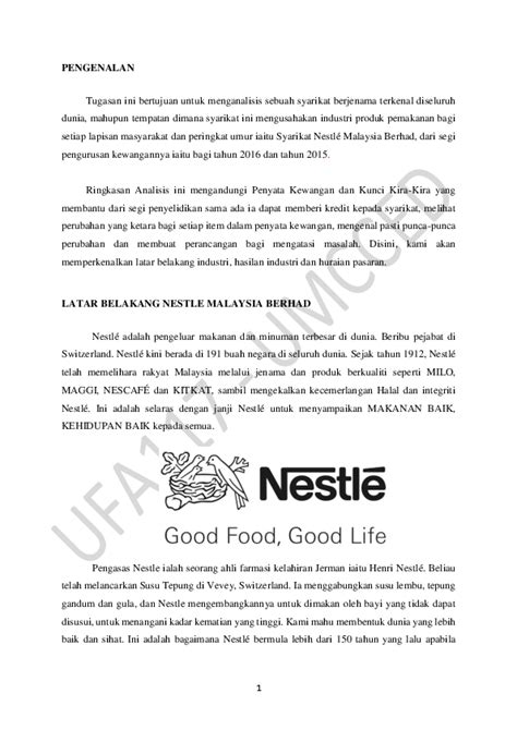 Laporan Tahunan Syarikat Nestle