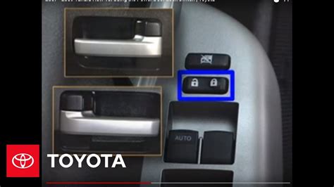 2007 2009 Tundra How To Using The Power Door Lock Switch Toyota