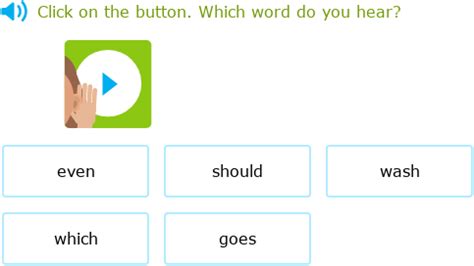 IXL Choose The Sight Word That You Hear 2nd Class English Practice